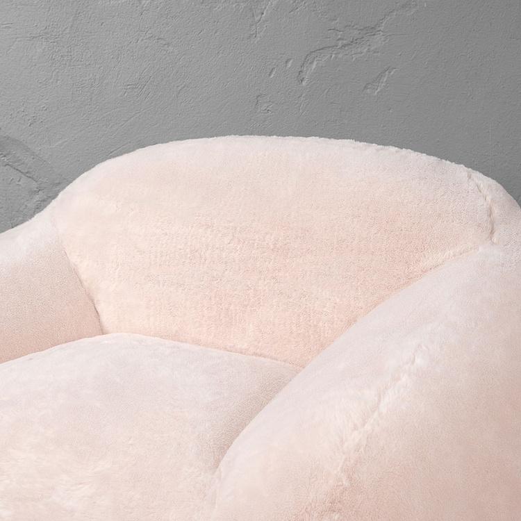 Кресло Snug Chair искусственный мех Big Bear Pink - ракурс 6