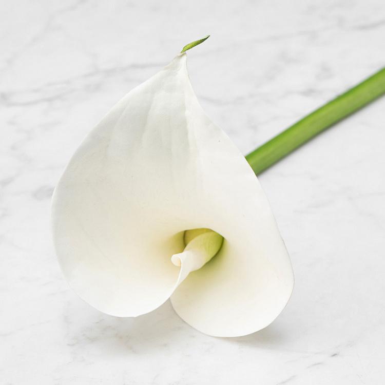Искусственная калла белая, L Calla White Large 83 cm
