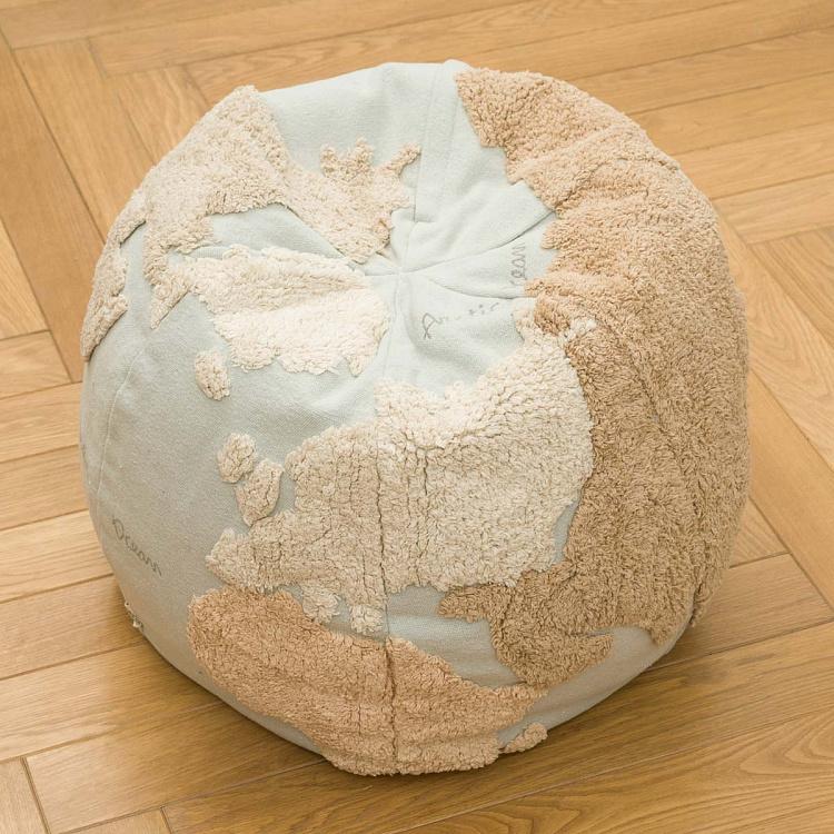 World Map Pouf