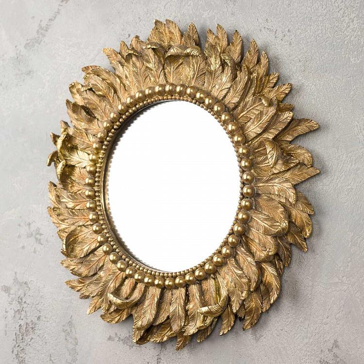 Зеркало в золотой раме Оперение Plumage Golden Mirror