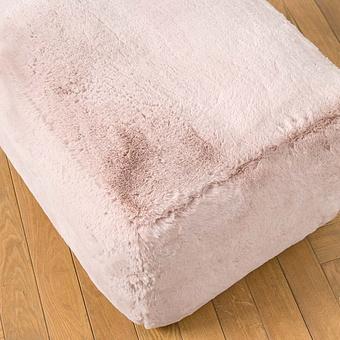 Пуфик Alaska Rectangular Pouf Small искусственный мех Big Bear Pink - ракурс 5