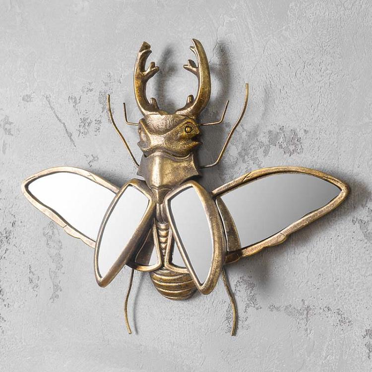 Stag Beetle With Wings Wall Deco With Mirrors