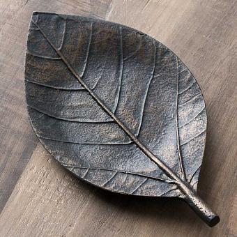 Leaf Trinket Tray Copper Patina Small