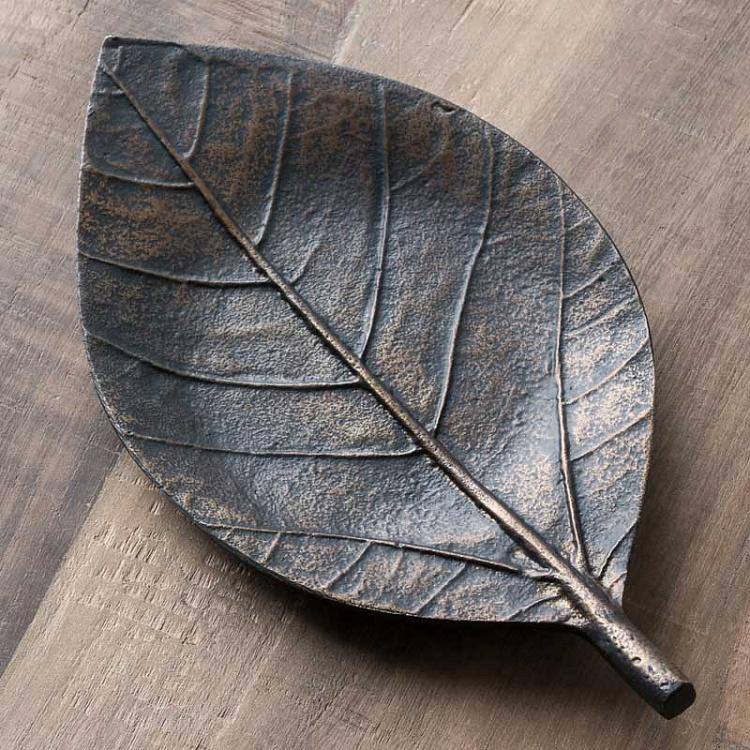 Поднос Лист, S Leaf Trinket Tray Copper Patina Small