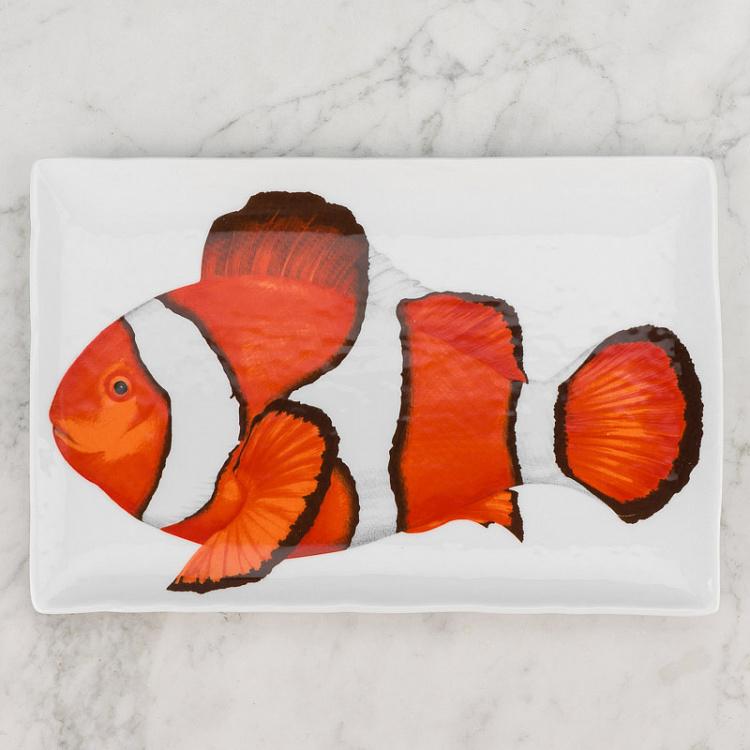 Прямоугольная сервировочная тарелка Средиземноморская диета Рыба-клоун Dieta Mediterranea Pagliaccio Rectangle Serving Plate