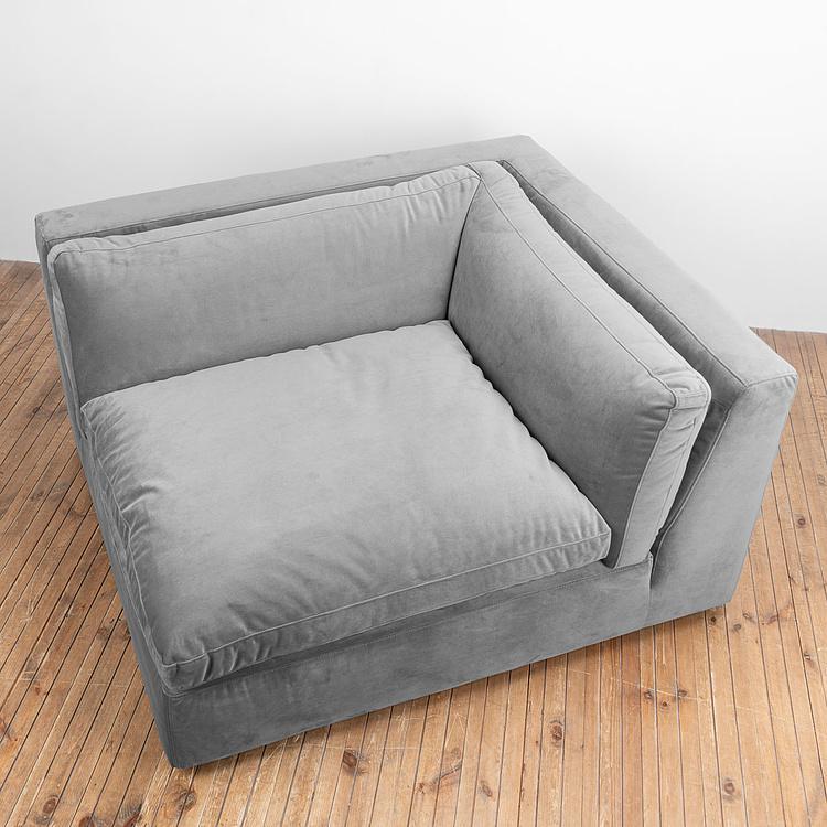 Угловой модульный бархатный диван Зенна 2, S Zenna Group Small 2 Velvet