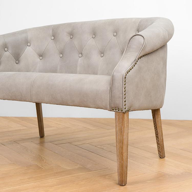 Двухместный кожаный диван Маршал, песочные ножки Marshall 2 Seater, Oak Sandwashed Leather