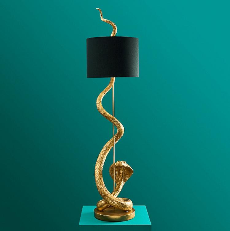 Торшер Каара с чёрным абажуром Floor Lamp Kaara With Black Shade