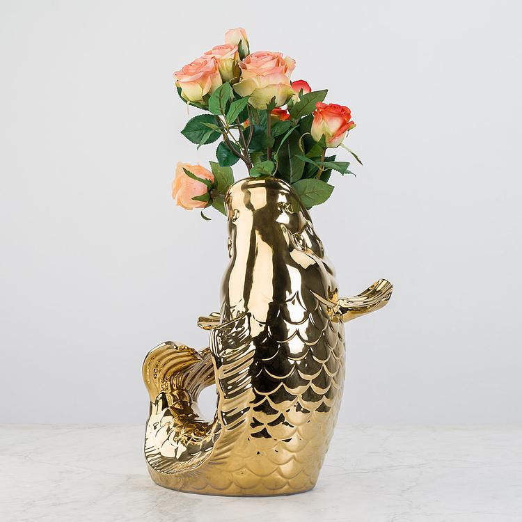 Ваза золотого цвета Блабб Blubb Gold Vase