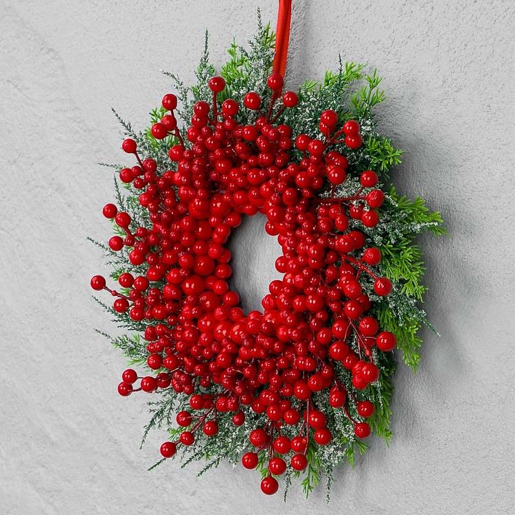 Новогодний венок с ягодами Wreath With Berries 38 cm