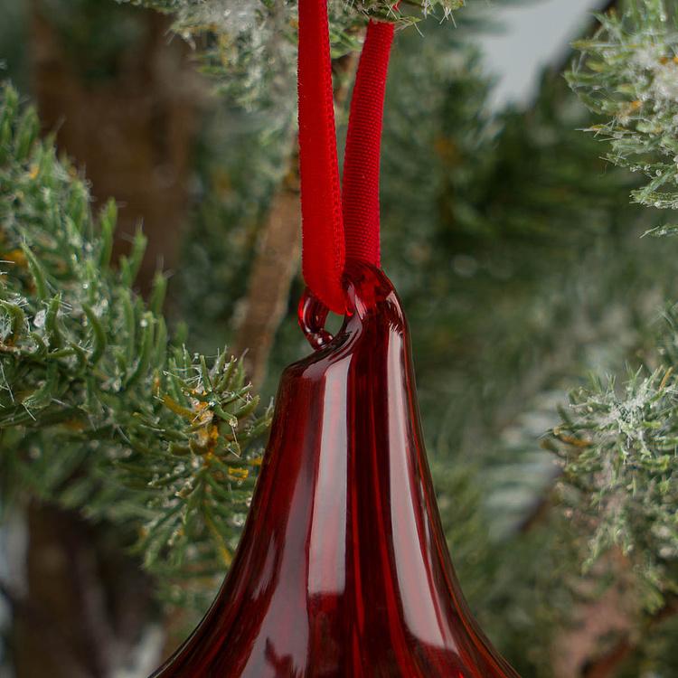 Ёлочная игрушка Красная юла Spinning Top Red 12 cm