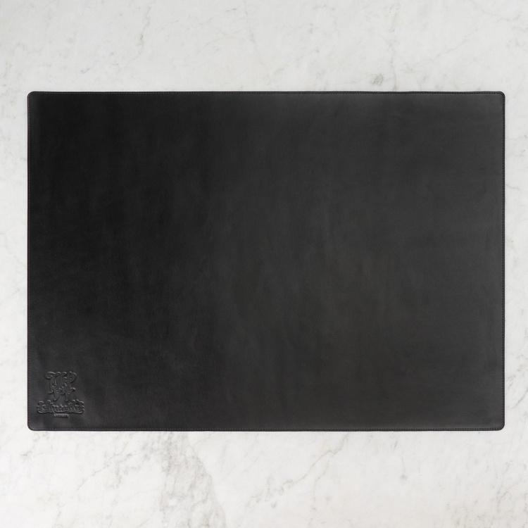 Матово-чёрный кожаный коврик для рабочего стола Karwardine Desk Matt, Black