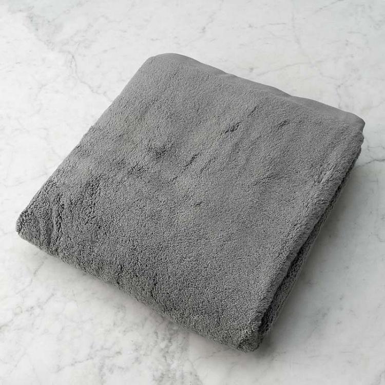Тёмно-серое махровое банное полотенце Олимпия 76x142 см Olympia Bath Towel Dark Grey 76x142 cm