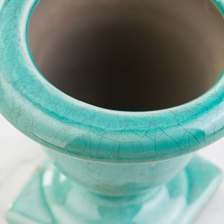 Бирюзовая ваза Медичи, S Medicis Vase Aqua Green Small