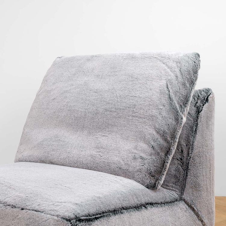 Кресло Lomfy Chair искусственный мех Grizzly Grey - ракурс 6