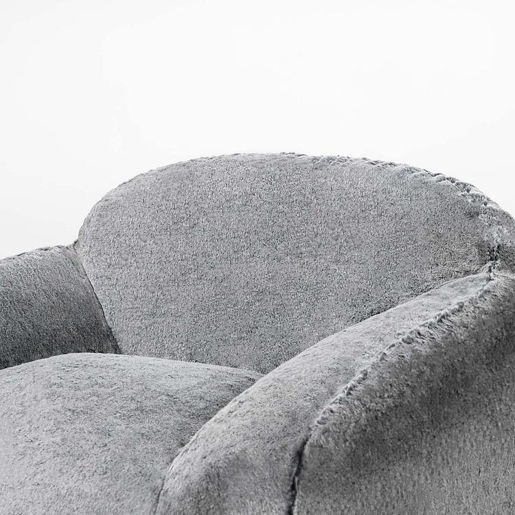 Кресло Snug Chair искусственный мех Grizzly Grey - ракурс 6