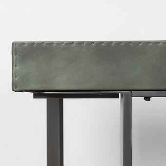 Письменный стол Saint Malo Desk, Black Matt Metal RM натуральная кожа Lawn Green Franco