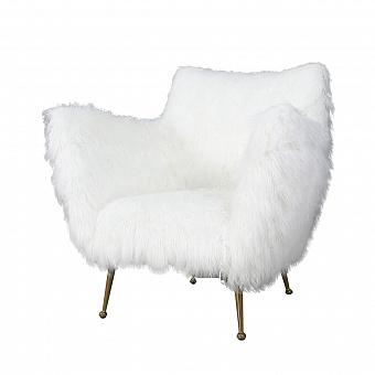 Кресло Parioli Armchair A искусственный мех White Mongolian Fur