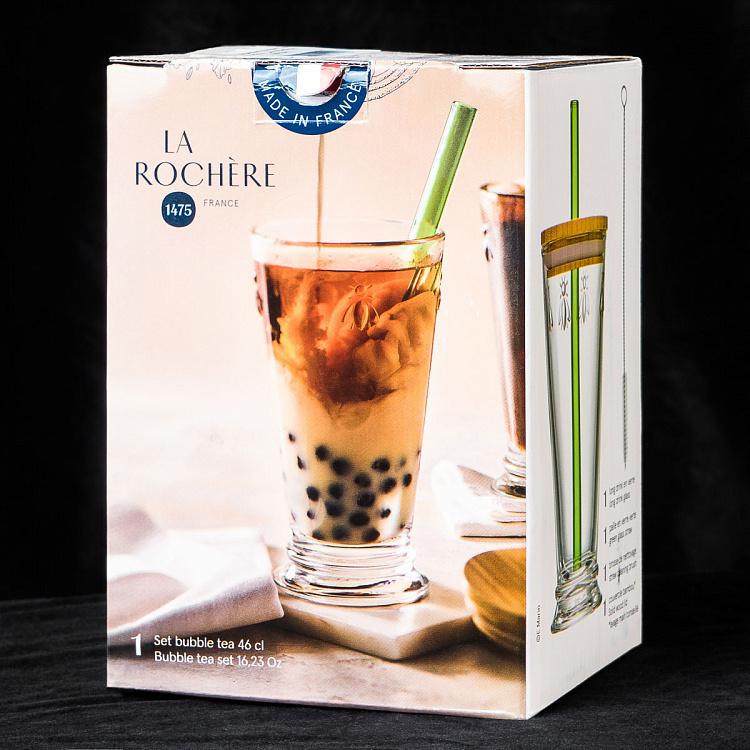 Стакан Пчёлы для Бабл Ти с крышкой и трубочкой Abeille Bubble Tea Glass With Lid