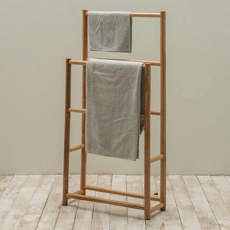 Бамбуковый держатель для полотенец Bamboo Towel Stand