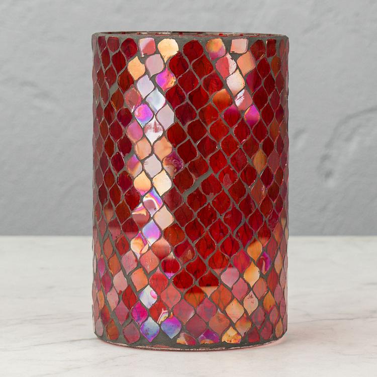 Мозаично-красный подсвечник Mosaic Red Votive Holder