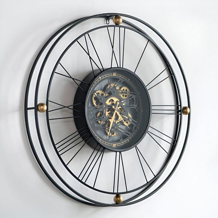 Industrial Wall Clock With Gears