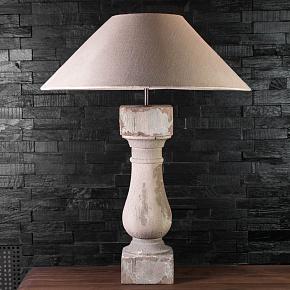Balustrade Table Lamp With Coolie Shade Hemp Sand