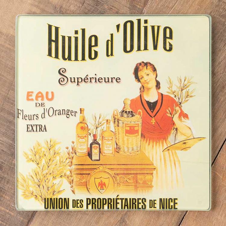 Подставка под горячее Оливковое масло Huile D'Olive Trivet Glass
