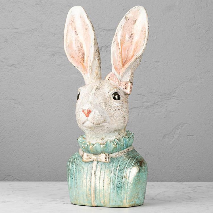 Статуэтка Бюст кролика бирюзовый Rabbit Bust Turquoise