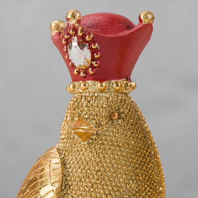 Набор из двух статуэток Золотые королевские птицы Set Of 2 Figurines Royal Bird Gold Red