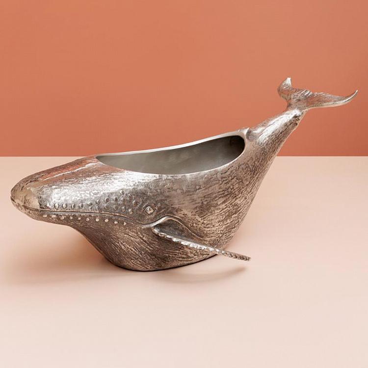 Ведро для льда Кит серебряного цвета Whale Ice Bucket Silver