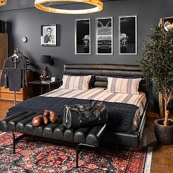 Двуспальная кровать Luxemburg Double Bed RM натуральная кожа Old Kaprys - ракурс 16