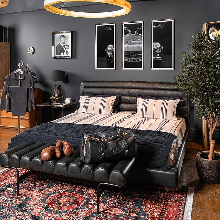 Двуспальная кровать Luxemburg Double Bed RM натуральная кожа Old Kaprys - ракурс 16