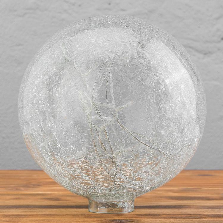 Настольный ночник Искрящийся стеклянный шар Clear White Crackle Glass Lighting Ball