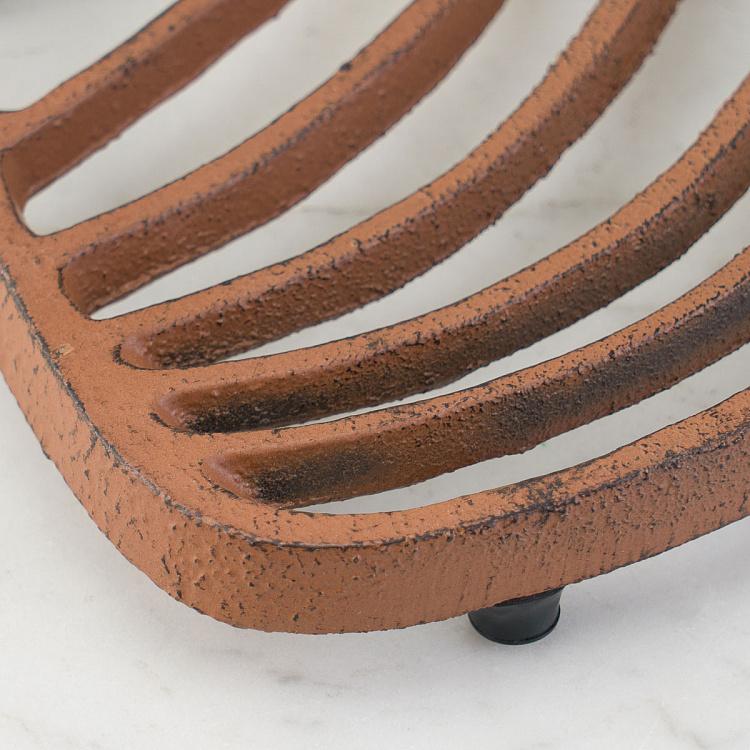 Подставка под горячее Чугунная ракушка  Shell Shaped Cast Iron Rusty Trivet