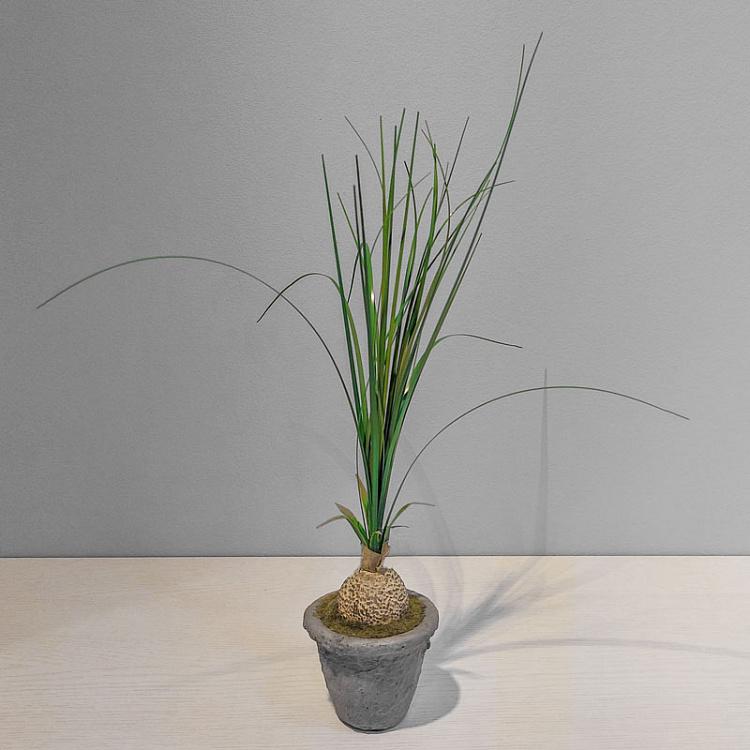 Искусственная трава в горшке Plastic Grass In Pot Green 22&nbsp;cm