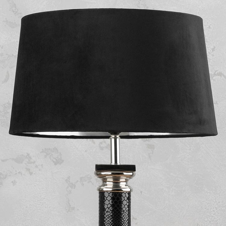 Настольная лампа с абажуром Марвелэс Table Lamp Marvelous Black/Silver