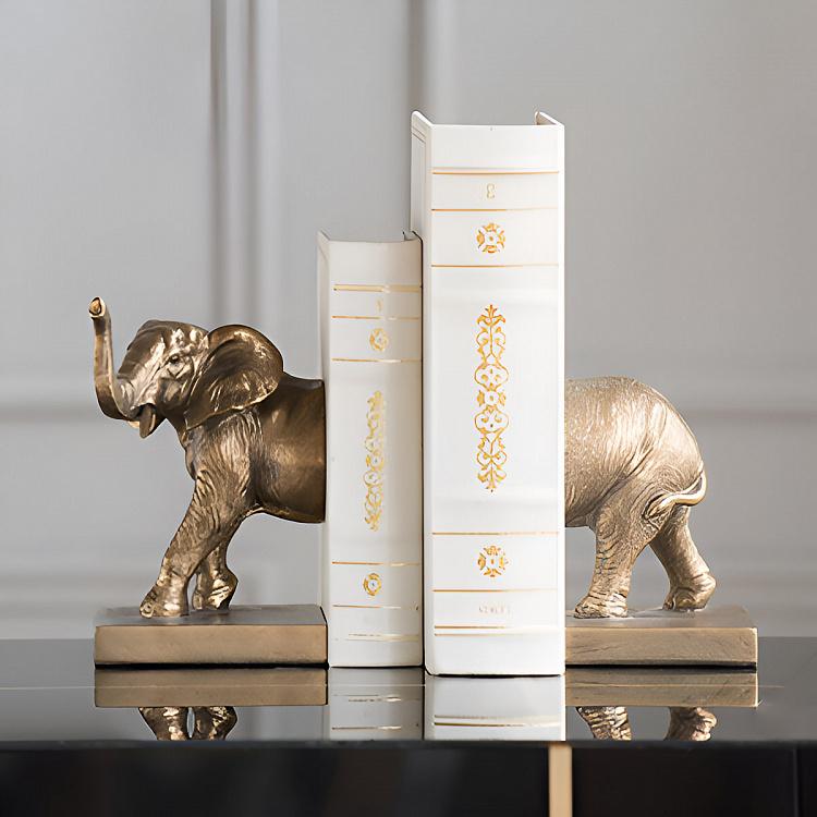 Bookend Сopper Elephant