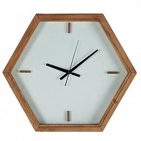 Recycled Pine Wall Clock Hexagonale