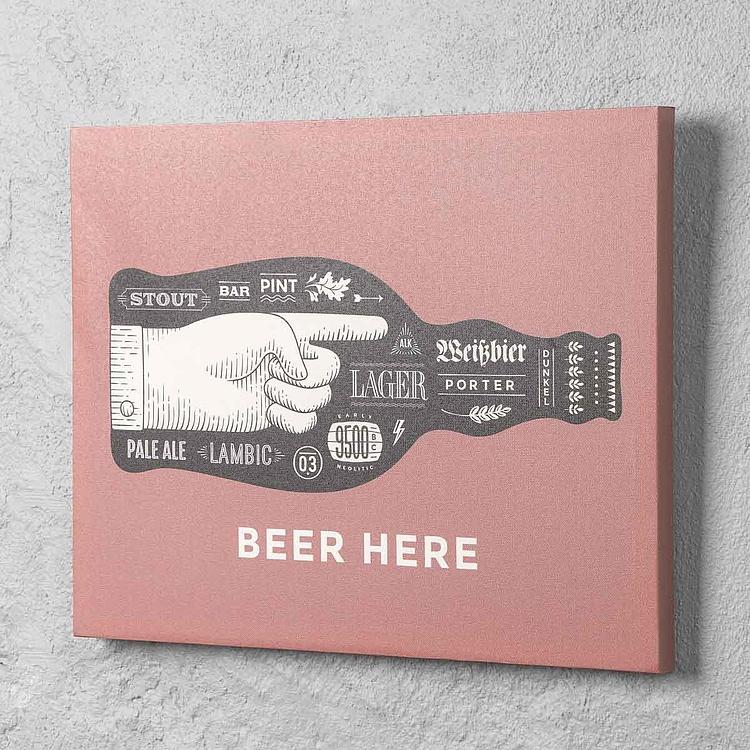 Принт на холсте Пиво здесь Canvas Picture Beer