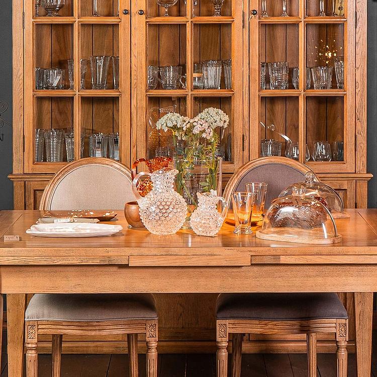 Деревянная доска со стеклянным колпаком Oval Wooden Cake Plate With Cover