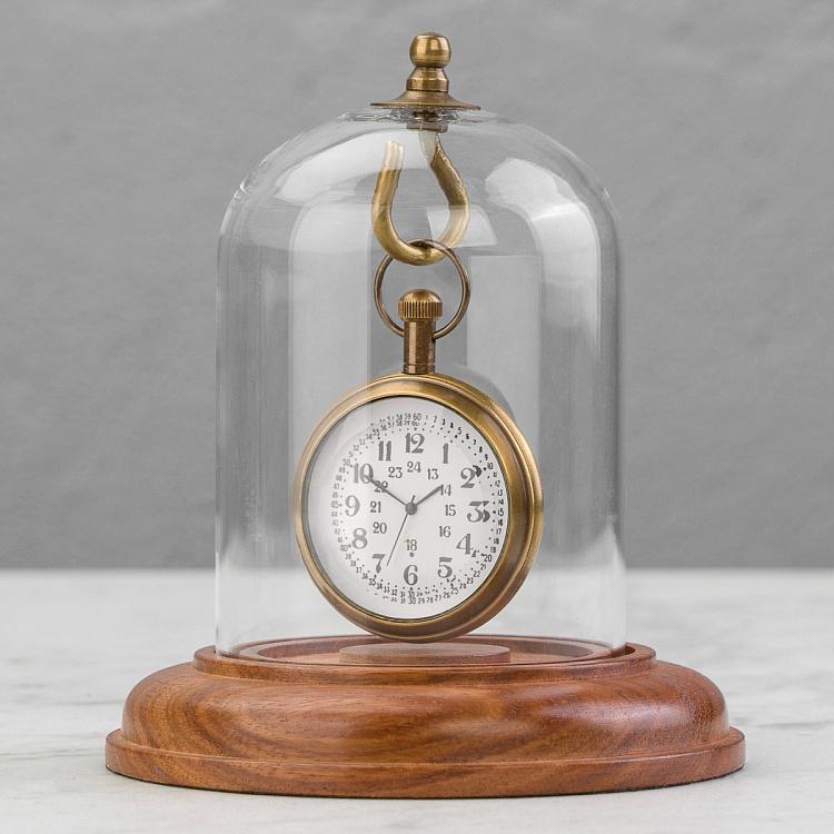 Glass Dome With Hanging Clock