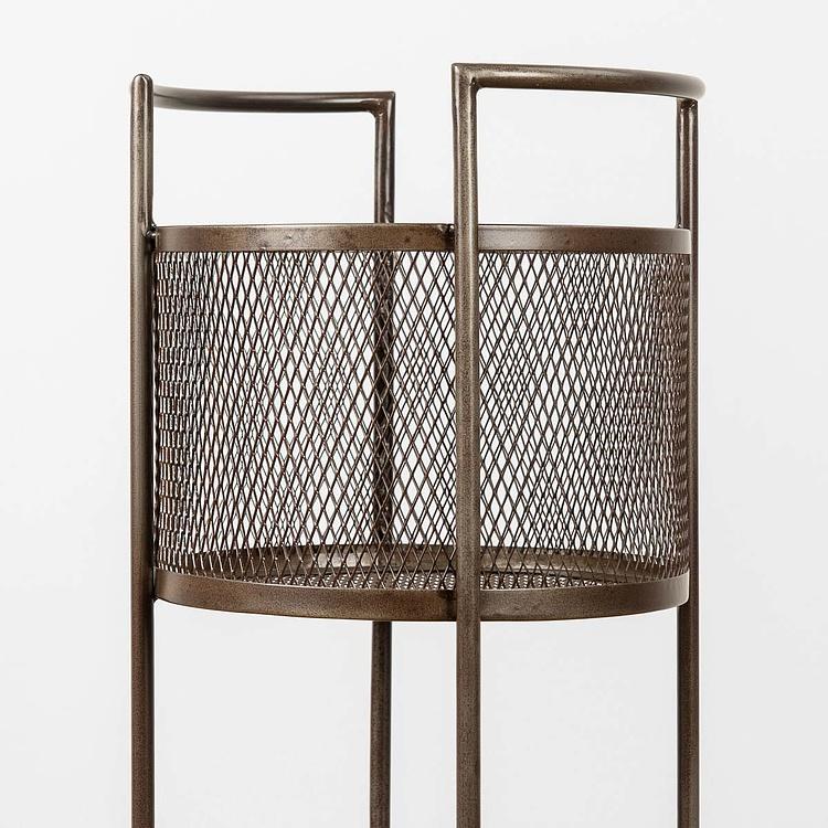 Сервировочная тележка на колёсиках с двумя корзинами 2 Levels Storage Baskets On Wheels