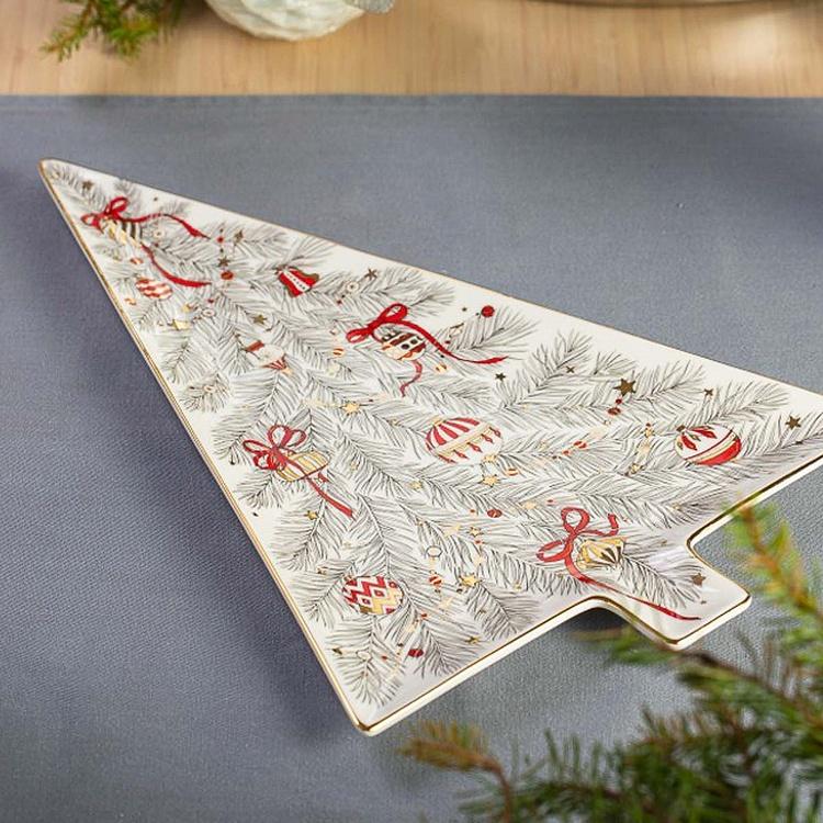 Сервировочное блюдо Новогодняя ёлка New Year Christmas Tree Dish