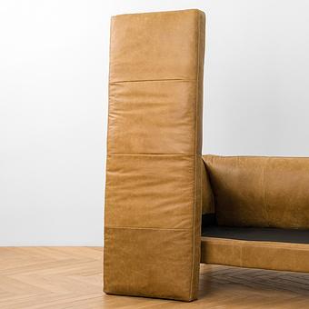 Трёхместный диван Lincoln 3 Seater, Bleached Oak PF натуральная кожа Cognac Grain - ракурс 10