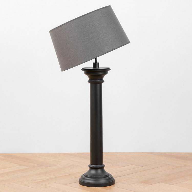 Чёрная напольная лампа с абажуром Цилиндр Cylinder Black Floor Lamp With Shade