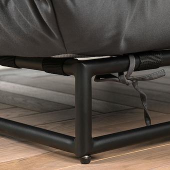 Садовый шезлонг-лежак Coral Lounger, Black акриловая ткань Anthracite Carbon - ракурс 7