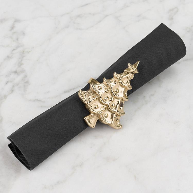 Кольцо для салфетки Ёлка Tree Napkin Ring Gold