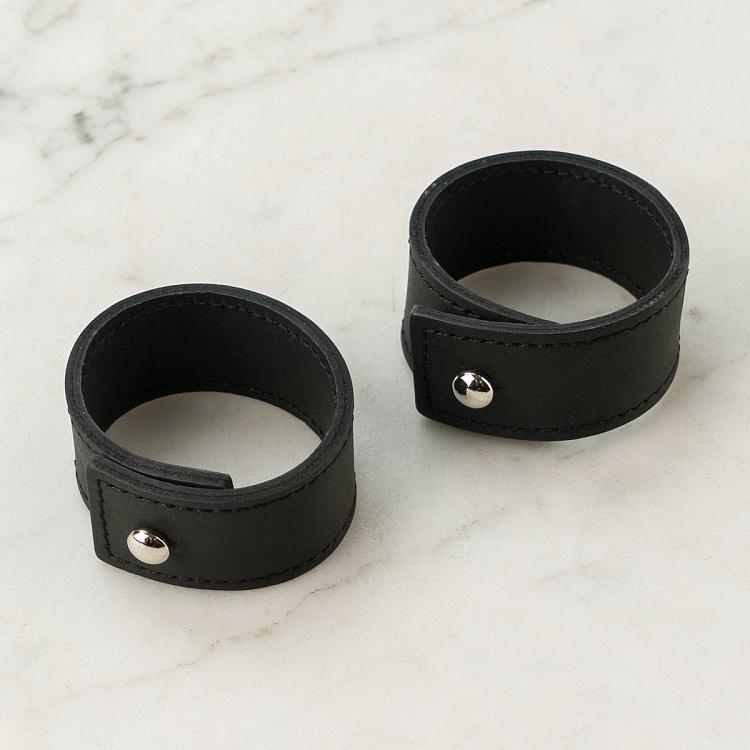 Набор из двух колец для салфеток Нуар Set Of 2 Napkin Rings Noire