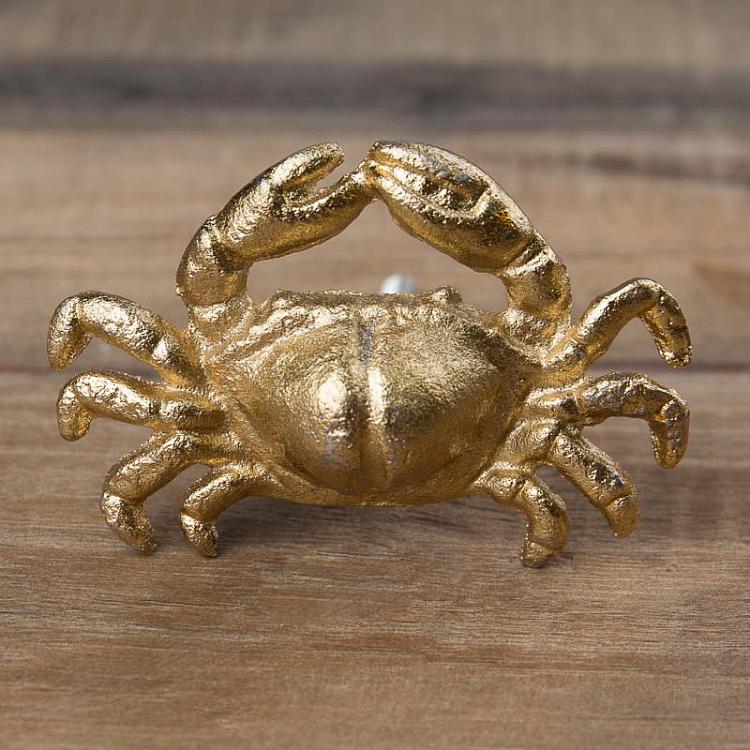 Мебельная ручка Золотой краб Golden Crab Knob